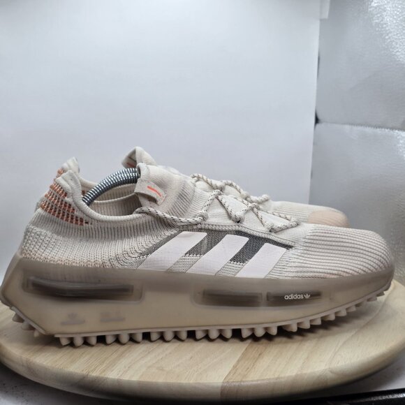 adidas NMD S1 Wonder Taupe Bliss Orange Boost Running Sneakers Trainers Mens 12 - Picture 7 of 9